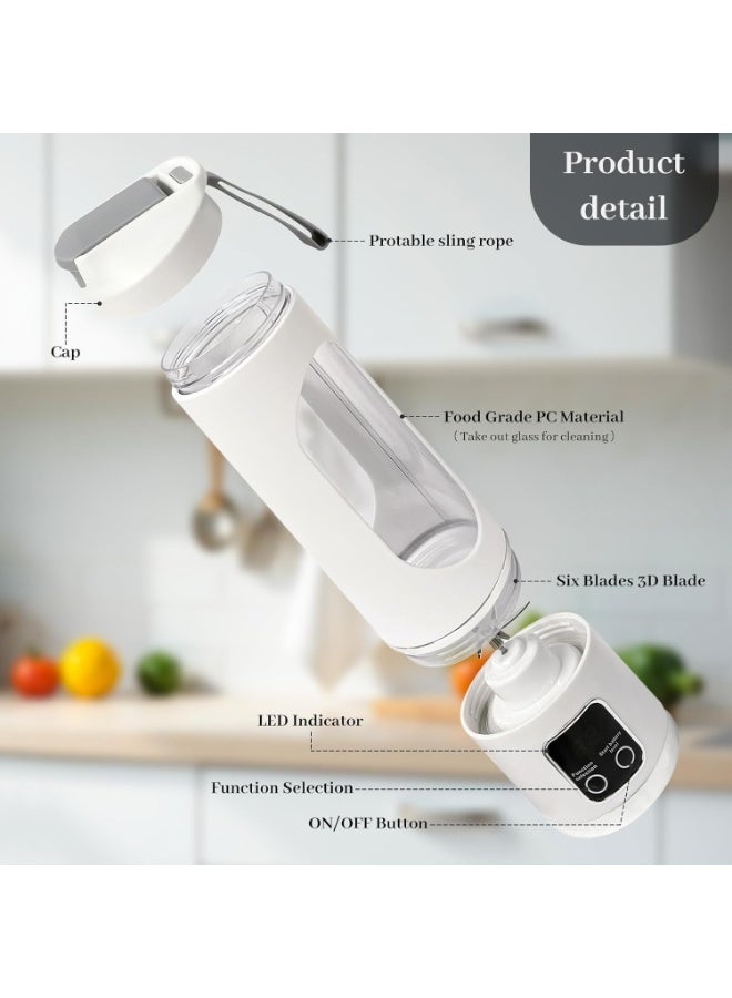Inabyte Digital Display Portable Blender, Leak-Proof LED Screen, For Diet & Baby Food (White) - Image 5